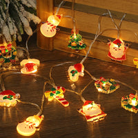 Christmas LED String Light Santa Claus Gingerbread Man Xmas Tree Ornament