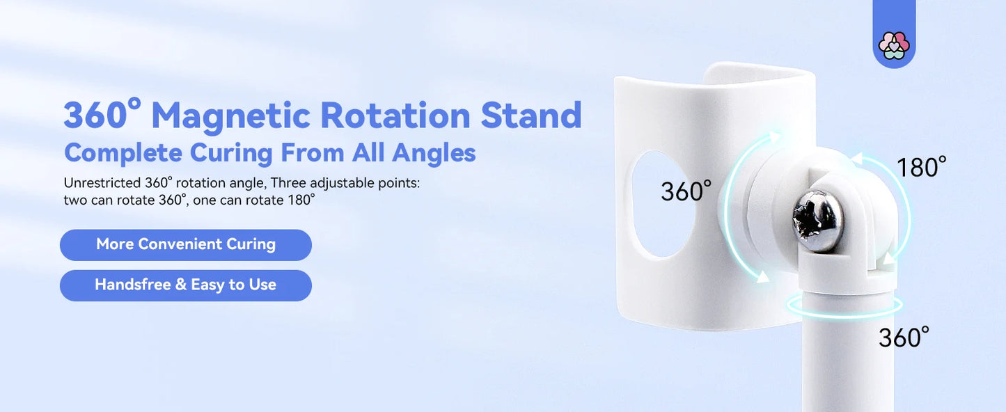 Magnetic Stand LCD Screen Timer Modes Portable Mini Nail Dryer Gel Nails Light