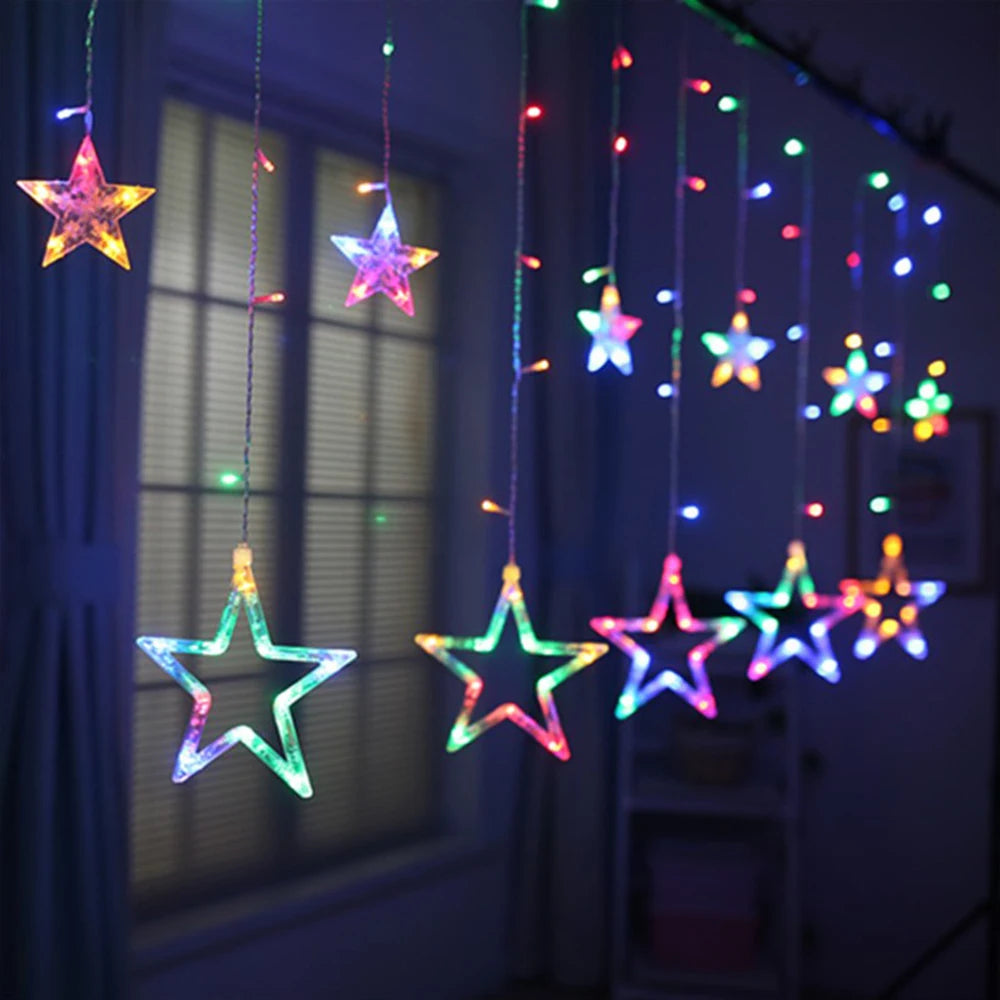 LEDs Christmas Lights For Home Bedroom Window Outdoor Party Holiday Decoration
