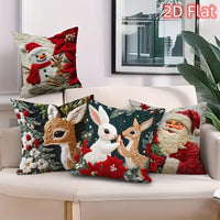 1pcs 2D Christmas Pillow Cover Xmas Party Decoration