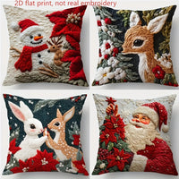 1pcs 2D Christmas Pillow Cover Xmas Party Decoration