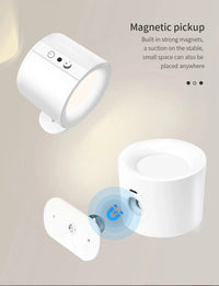 Led Double Head Wall Sconces light Touch Control Remote 360 Rotatable 3 Color Modes Wall Light