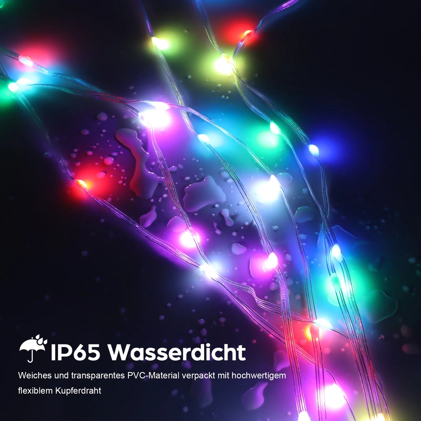 5V USB RGBIC Fairy String Light 25/20/10M Christmas Light With Bluetooth APP and Remote control