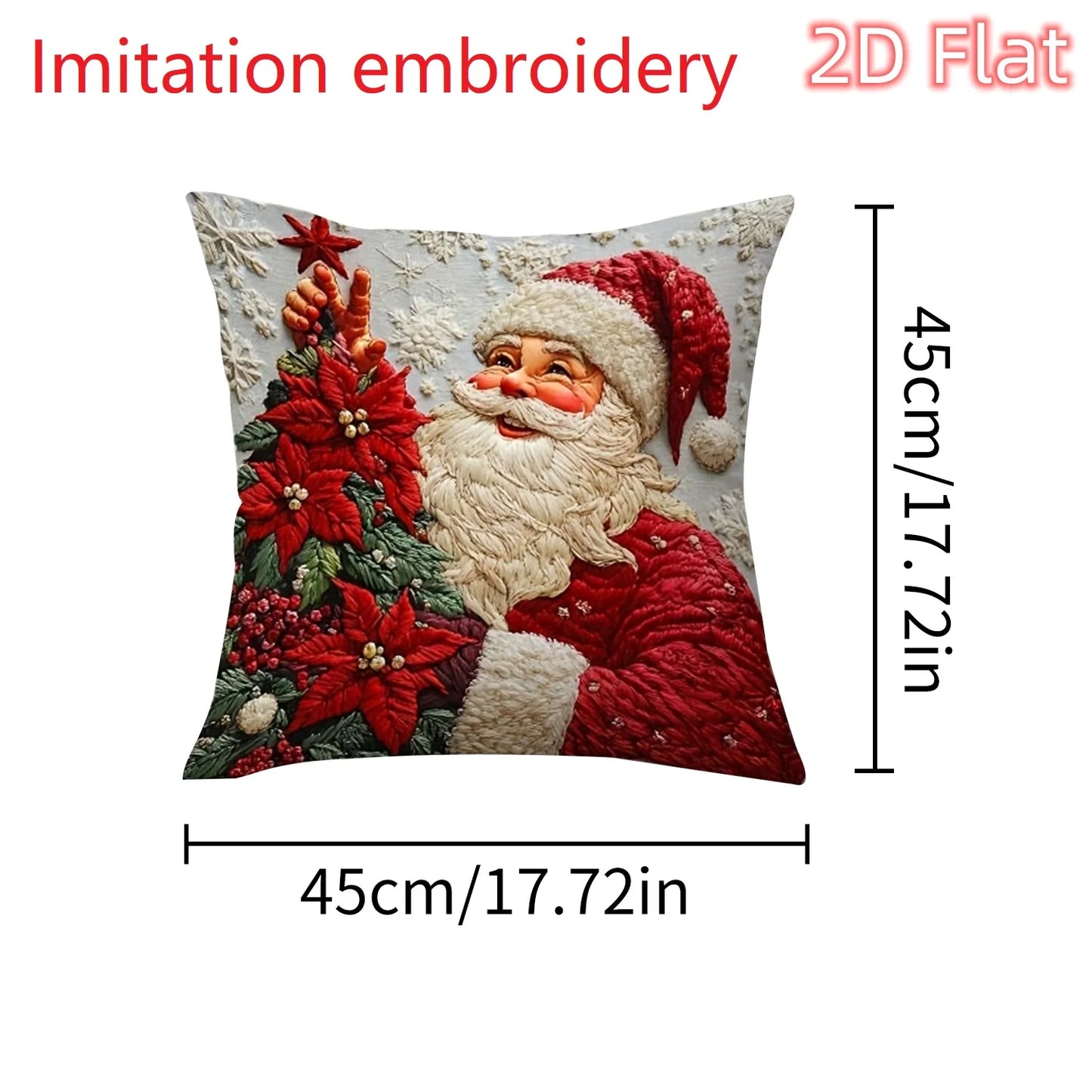 1pcs 2D Christmas Pillow Cover Xmas Party Decoration