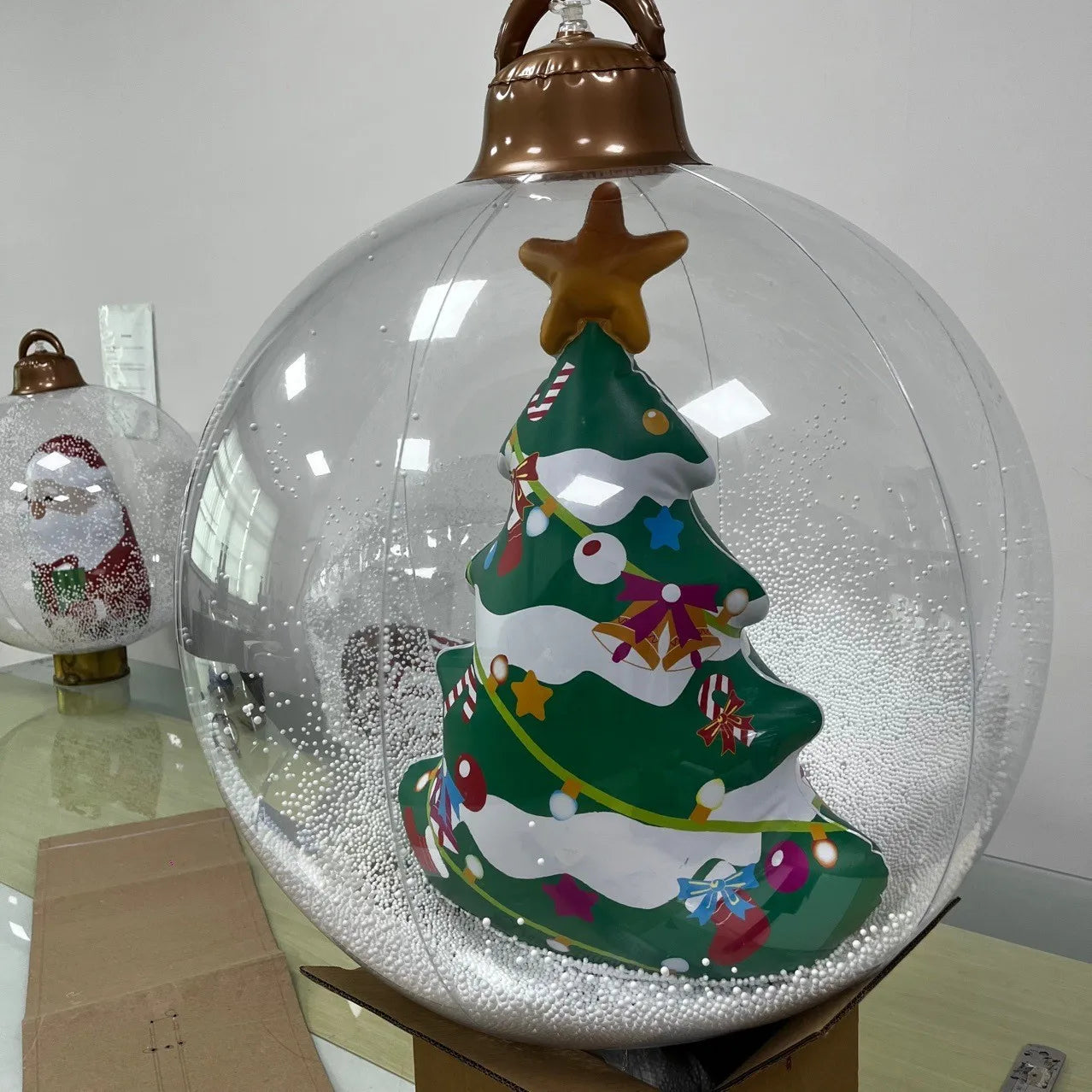Inflatable Christmas Balls Xmas Style: Outdoor Yard Festive Decor, Party Supplies