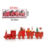Christmas Wood Train Decoration and Christmas Ornaments With Moving Train