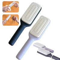 Telescopic Massage Cleaning Anti-static Rotatable Self Cleaning Hair Brush