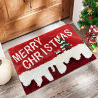 Christmas Door Mat Red Santa Claus Outdoor and indoor Gingerbread Man Carpet