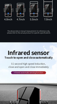 Magnetic Car Phone Holder  Wireless Fast Charger Infrared Induction Air Vent Bracket