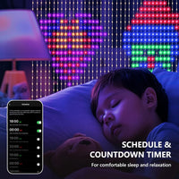400-800 LED RGB Smart Curtain Party Lights with Music,App Controls and Remote
