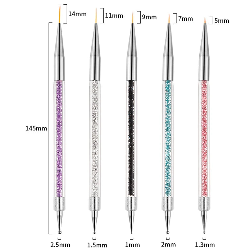 Nail Art Brush Design Tip Painting Drawing Carving Dotting Pen