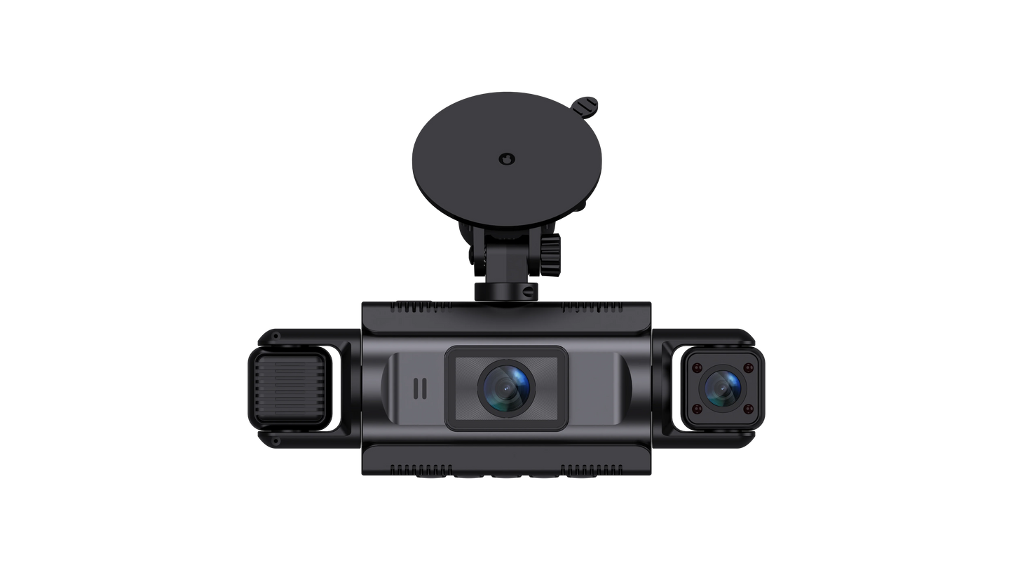 Car Dash Cam 4 Channel Black Box WiFi Driving  HD Camera