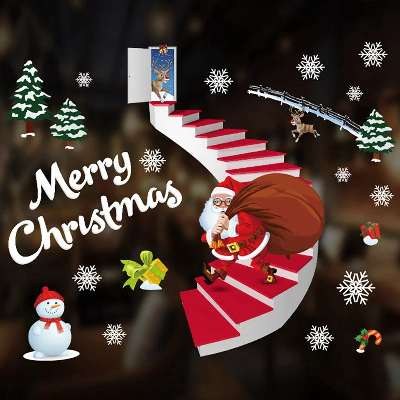 Christmas Window Sticker Merry Christmas Decorations For Home