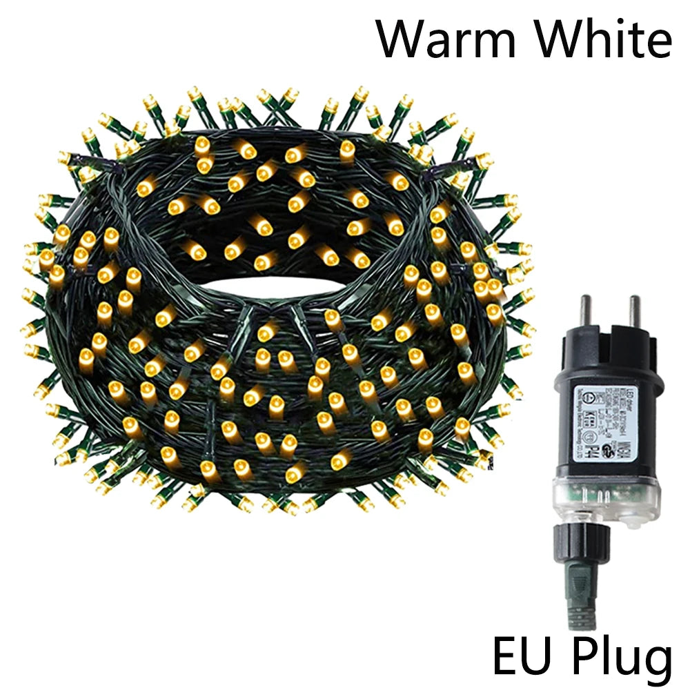 Outdoor LED String Fairy Lights Christmas Lights For Garland Wedding Party Holiday Garden Lamp Holiday Decor