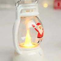 Portable LED Christmas Santa Claus Snowman Lanterns Indoor Decor Lights Battery Powered