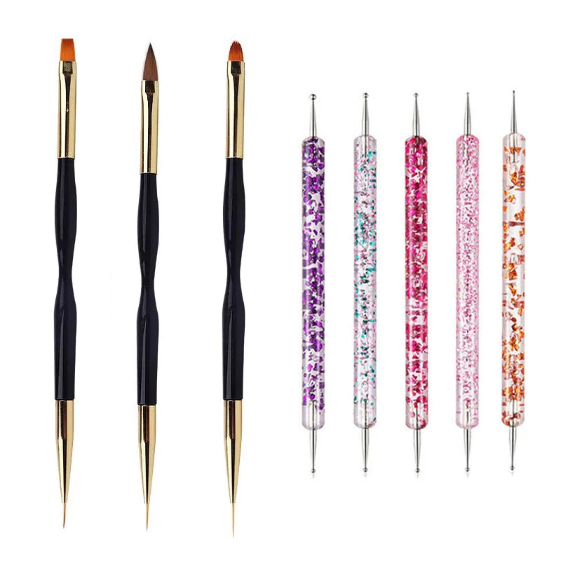 Nail Art Brush Design Tip Painting Drawing Carving Dotting Pen