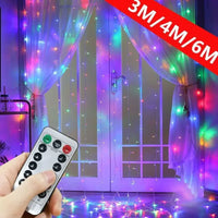 USB Power Curtain LED Light String Christmas Decoration for Hoem Bedroom