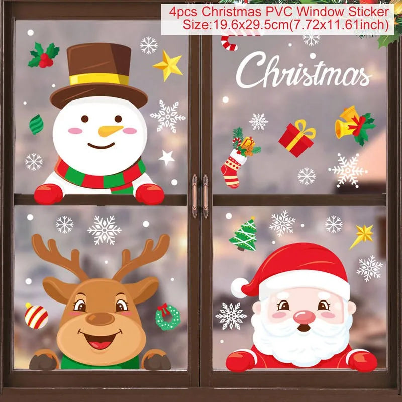Christmas Window Sticker Merry Christmas Decorations For Home