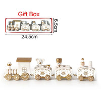 Christmas Wood Train Decoration and Christmas Ornaments With Moving Train