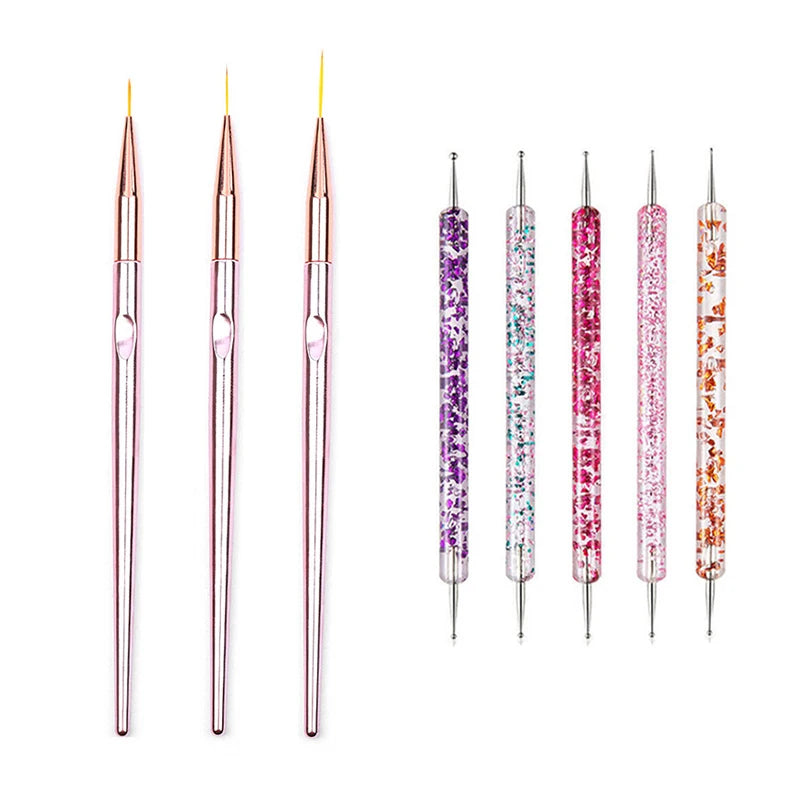Nail Art Brush Design Tip Painting Drawing Carving Dotting Pen