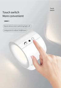 Led Double Head Wall Sconces light Touch Control Remote 360 Rotatable 3 Color Modes Wall Light