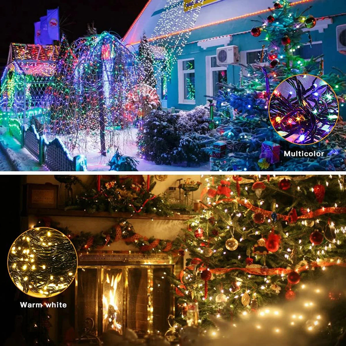Outdoor LED String Fairy Lights Christmas Lights For Garland Wedding Party Holiday Garden Lamp Holiday Decor