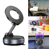 Car Phone Magnetic Stand Holder Mechanical Vacuum Suction Cup Rotate 360°