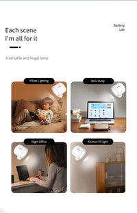 Led Double Head Wall Sconces light Touch Control Remote 360 Rotatable 3 Color Modes Wall Light