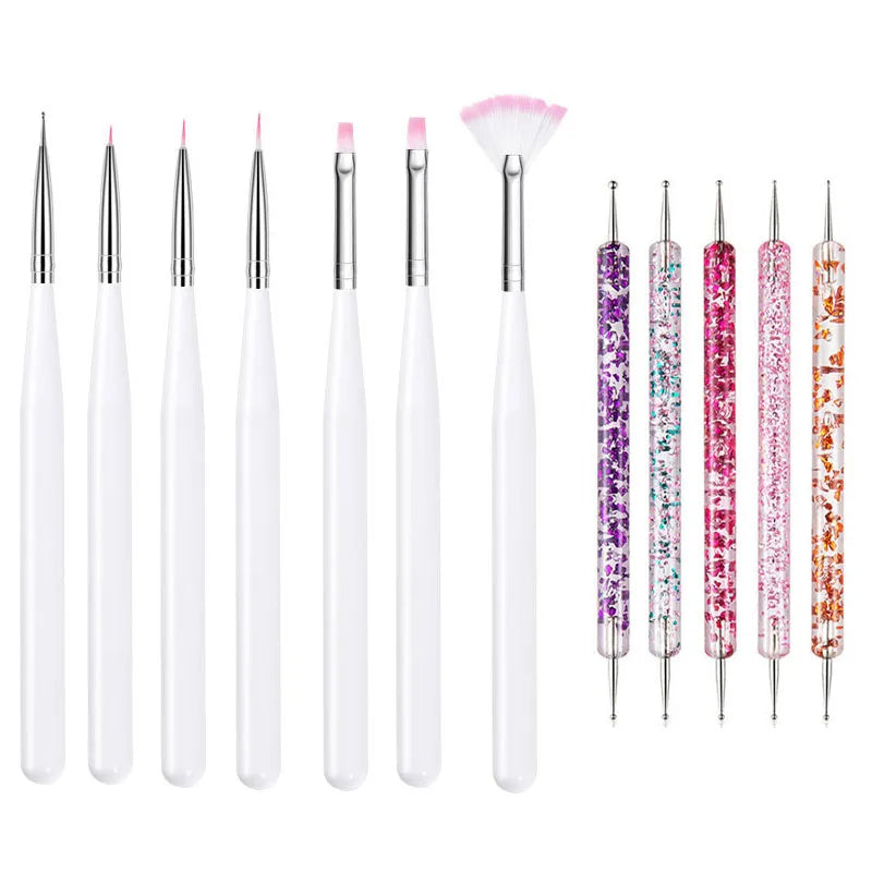 Nail Art Brush Design Tip Painting Drawing Carving Dotting Pen