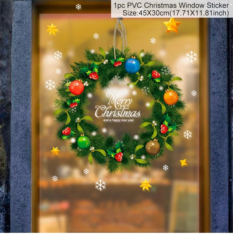 Christmas Window Sticker Merry Christmas Decorations For Home