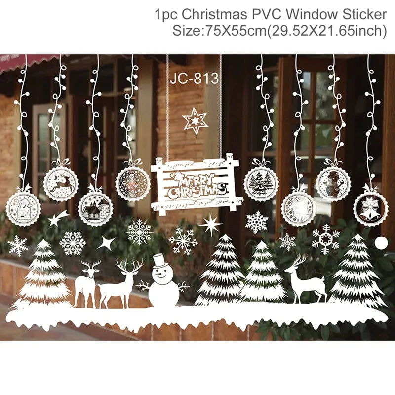 Christmas Window Sticker Merry Christmas Decorations For Home