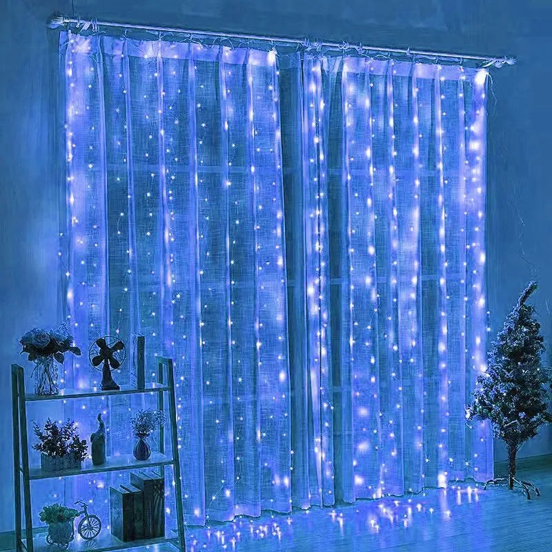 USB Power Curtain LED Light String Christmas Decoration for Hoem Bedroom