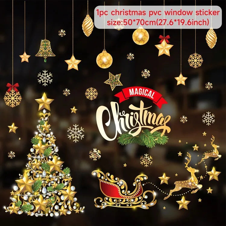 Christmas Window Sticker Merry Christmas Decorations For Home