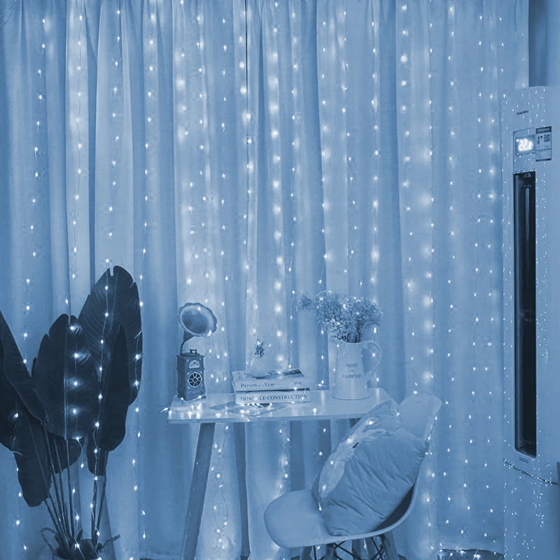 USB Power Curtain LED Light String Christmas Decoration for Hoem Bedroom