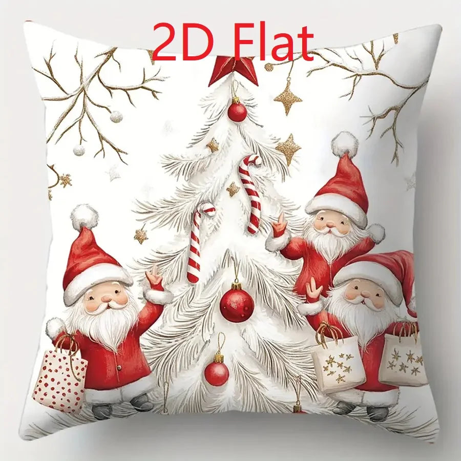 1pcs 2D Christmas Pillow Cover Xmas Party Decoration