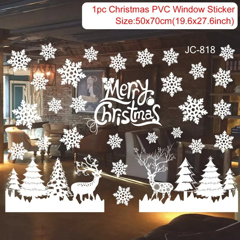 Christmas Window Sticker Merry Christmas Decorations For Home