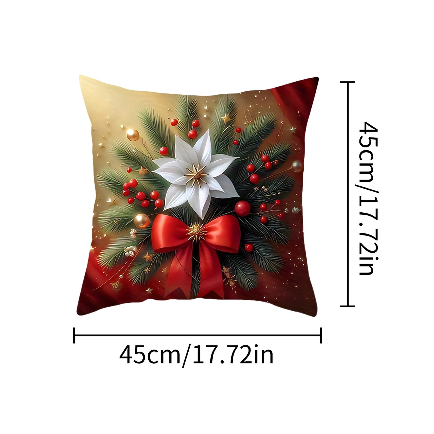 1pcs 2D Christmas Pillow Cover Xmas Party Decoration