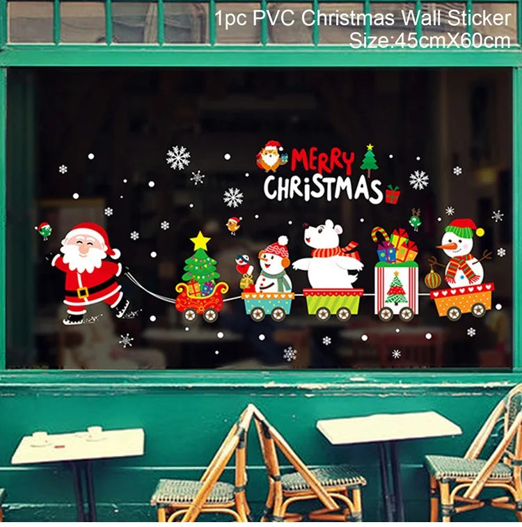 Christmas Window Sticker Merry Christmas Decorations For Home