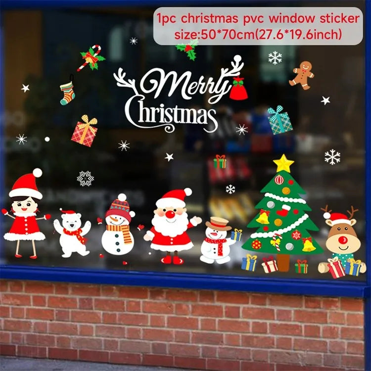 Christmas Window Sticker Merry Christmas Decorations For Home