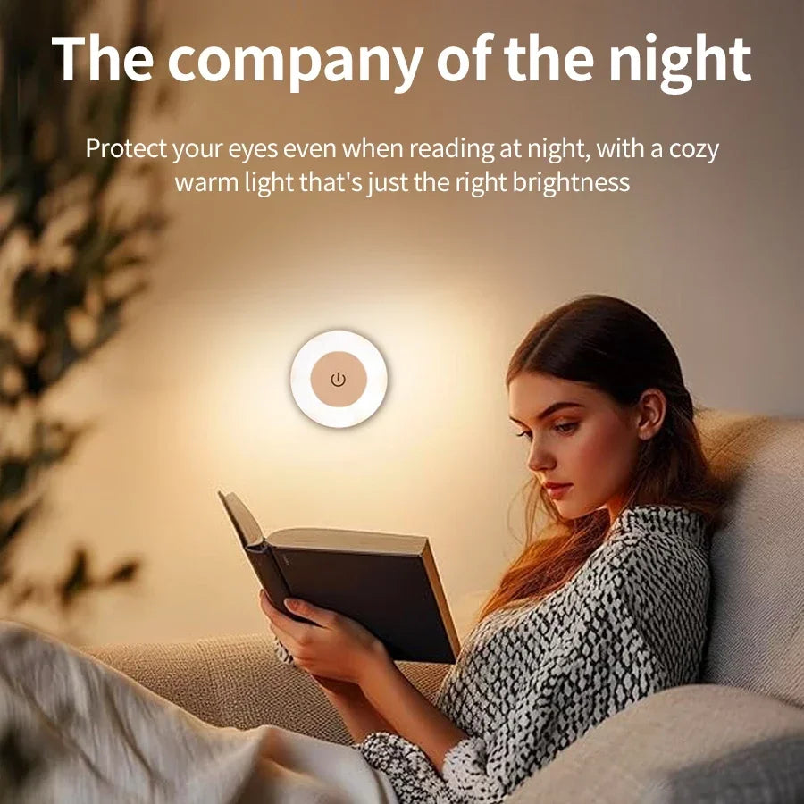 Rechargeable Night Light with Touch Switch Dimmable Magnetic Book Light