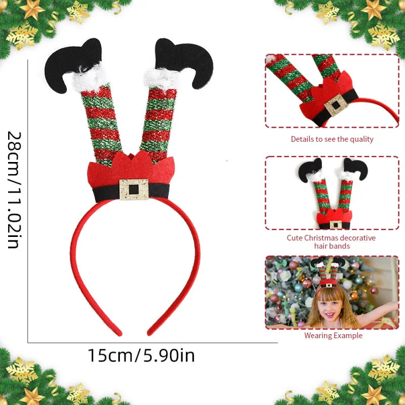Christmas Decoration Children's And Adult Party Supplies, Santa Claus Leg Headbands