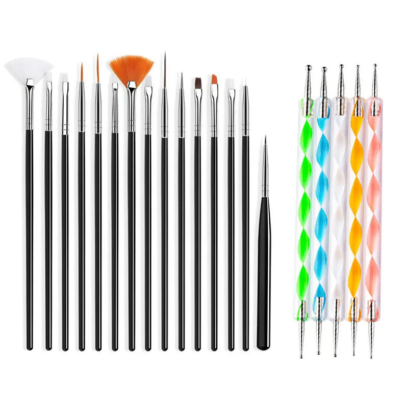 Nail Art Brush Design Tip Painting Drawing Carving Dotting Pen