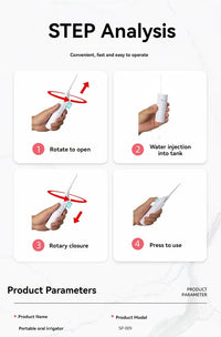 Household High Pressure Oral Irrigator Portable Teeth Clean Water Dental Floss