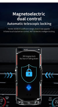 Magnetic Car Phone Holder  Wireless Fast Charger Infrared Induction Air Vent Bracket