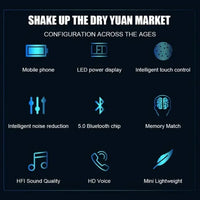 Wireless Headphones Hifi Stereo Sports Earbuds Headset