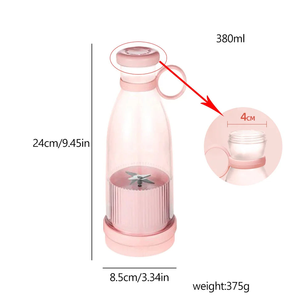 Mixers Fresh Fruit Juicers Blue/Pink Usb Portable Juice Bottle Mini Fast Electric Blender