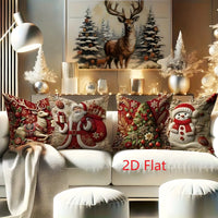 1pcs 2D Christmas Pillow Cover Xmas Party Decoration
