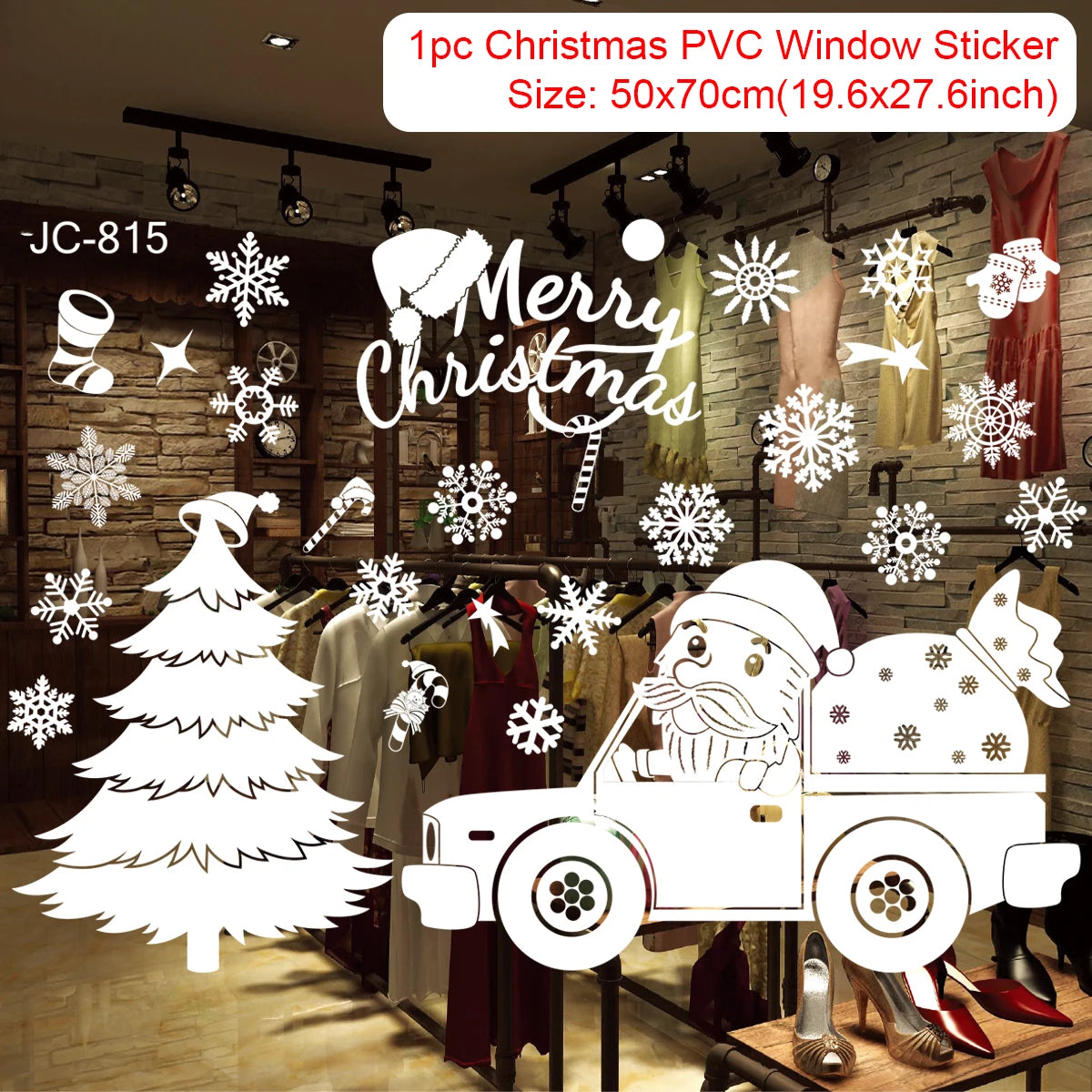 Christmas Window Sticker Merry Christmas Decorations For Home