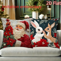 1pcs 2D Christmas Pillow Cover Xmas Party Decoration