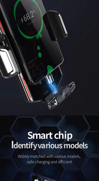 Magnetic Car Phone Holder  Wireless Fast Charger Infrared Induction Air Vent Bracket